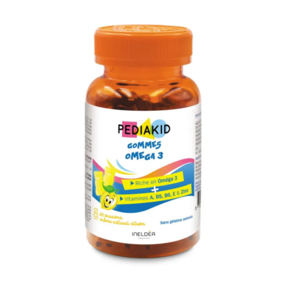 7597401 Pediakid Omega-3 Gummies Limão 60 Gomas | Ómega 3 Infantil para Memória e Concentração