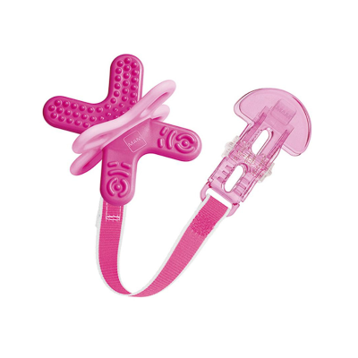 MAM Bite & Relax Mordedor Fase 2 +4M com Clip | Alívio Dentição Bebé Rosa