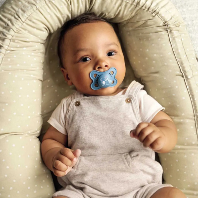 MAM Original Chupeta 2-6M Silicone Azul/Bege 2 Unid. | Farmácia d'Arrábida