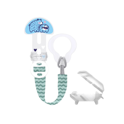 6233973
 MAM ClipIt & Cover Clip Corrente Porta-Chupeta Azul | Acessório Bebé 0+ Meses