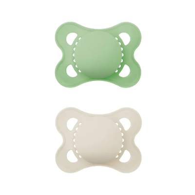 9001616825743 MAM Original Chupeta 2-6 Meses Silicone Verde/Bege 2 Unid. | Ortodôntica com Caixa