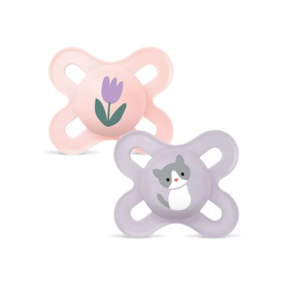9001616825675 MAM Original Chupeta 0-2 Meses Silicone Rosa/Lilás 2 Unid. | Ortodôntica com Caixa