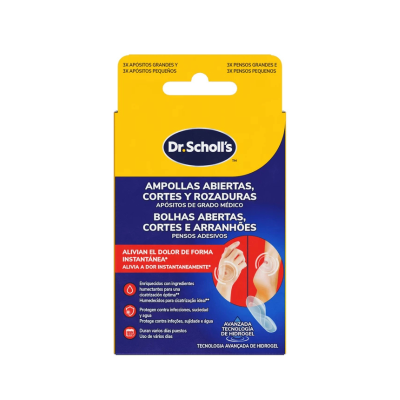 Scholl Pensos para Bolhas, Cortes e Arranhões 6 Unid. | Hidrogel Refrescante e Proteção