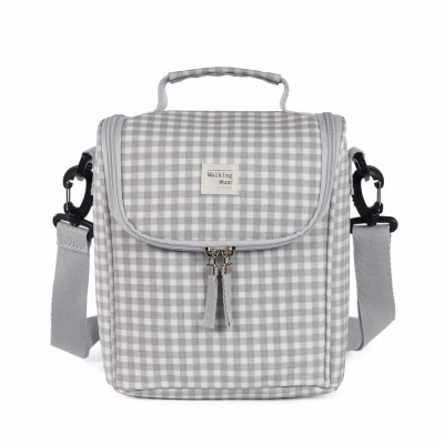 8410446000861 Walking Mum Mala Térmica Biberões I Love Vichy Grey | 4h Isolamento