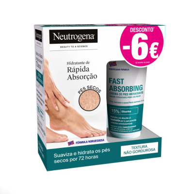 7602698 Neutrogena Pack Creme Pés Rápida Absorção 2x100ml Desc. 6€ | Hidratação 72h