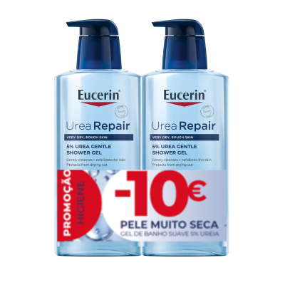 7611467 Eucerin UreaRepair Gel de Banho 5% Ureia 400ml x2 -10€ Desc. | Pele Seca