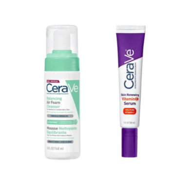 CeraVe Pack Air Foam Limpeza 148ml + Sérum Vit C 30ml | Farmácia d'Arrábida