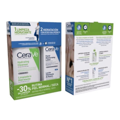 7596676 CeraVe Creme Limpeza + Loção Hidratante | Pele Normal a Seca - Hidratação 24h