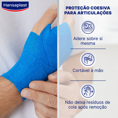 Hansaplast Banda Coesiva Azul 6cm x 4m | Farmácia d'Arrábida