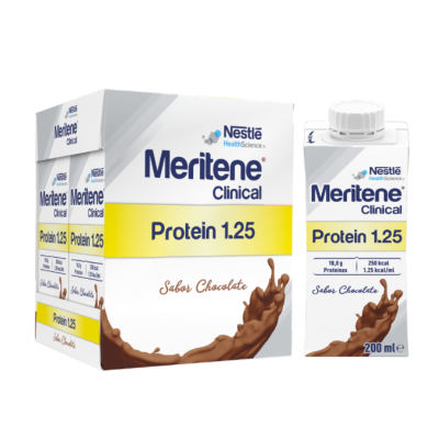 Meritene Clinical Protein 1.25 Chocolate 4x200ml | Oncologia, Desnutrição ou risco de desnutrição, Pós-operatório, Idoso frágil