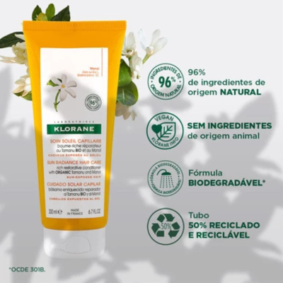 Klorane Tamanu & Monoi Sun Condicionador 200ml  | Farmácia d'Arrábida