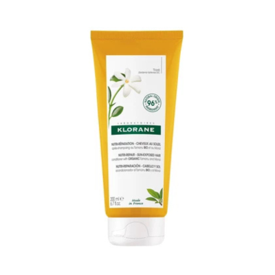 7578344 Klorane Tamanu & Monoi Sun Condicionador 200ml | Nutri-Reparador Pós-Sol Cabelo Seco e Danificado