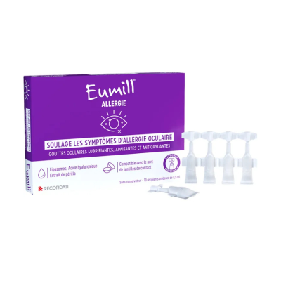 7598524 Eumill Allergy Colírio Monodose 10x0,5ml | Alívio de Alergias Oculares - Olhos Irritados e Secos