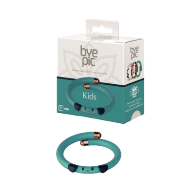 7618306 Byepic Pulseira Repelente Criança Cão +3 Anos | Repelente Natural Citronela | Ajustável + Silicone Seguro