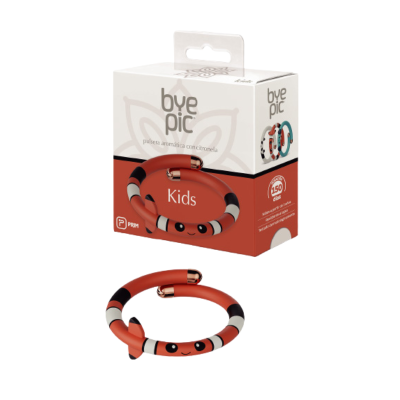 7618298 Byepic Pulseira Repelente Criança Peixe +3 Anos | Repelente Natural Citronela | Ajustável + Silicone Seguro
