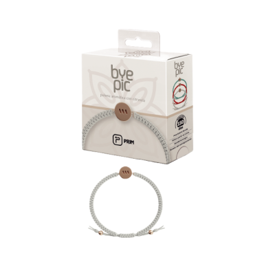 7618355 Byepic Pulseira Repelente Nós Branco | Citronela Natural Repelente | Nylon Ajustável