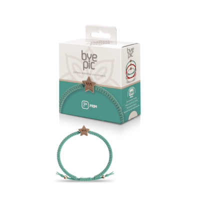 7618330 Byepic Pulseira Repelente Nós Turquesa | Citronela Natural Repelente | Nylon Ajustável
