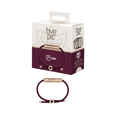 7618322 Byepic Pulseira Repelente Cordão Bordeaux | Repelente Natural Citronela | Ajustável Adulto