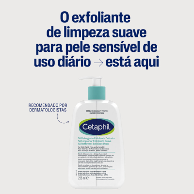 Cetaphil SA Exfoliante de Limpeza Suave 236ml | Farmácia d'Arrábida