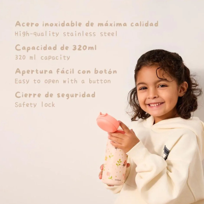 Miniland Garrafa Aço Inox Criança Explorer 320ml | Farmácia d'Arrábida