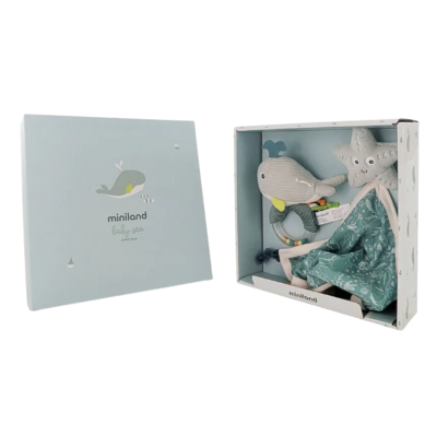 8413082973605 Miniland Gift Box Oceano Bebé 0+ | Conjunto Sensorial Presente