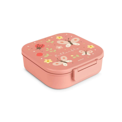 Miniland LunchBox Lancheira Butterfly com Divisórias | BPA free, resistente e ideal para refeições na escola ou passeios