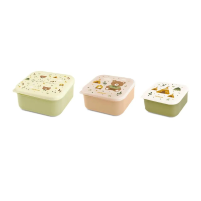 8413082897116 Miniland Conjunto 3 Lancheiras Explorer | Caixas para Bebé sem BPA | Empilháveis