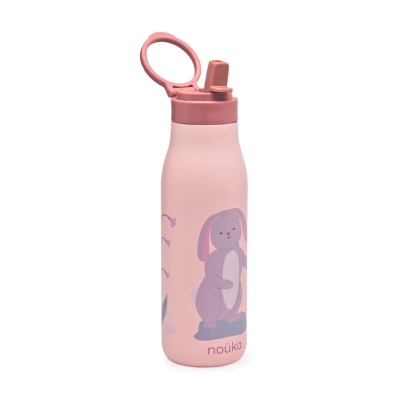 Noüka Garrafa Térmica Infantil Daisy Dip The Rabbit 475ml | Mantém bebidas frias até 24h