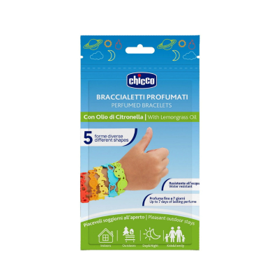 Chicco Pulseiras Silicone Perfumadas Citronela 5un  | Farmácia d'Arrábida