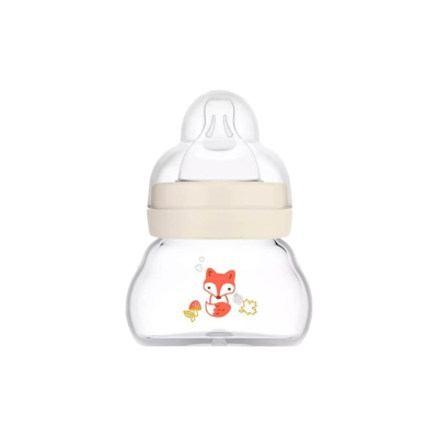 7236901 MAM Feel Good Biberão Vidro Neutro 90ml +0M | Fluxo 0 ideal para leite materno com Tetina SkinSoft