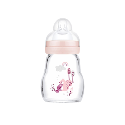 MAM Feel Good Biberão Vidro Rosa 170ml +0M  | Farmácia d'Arrábida