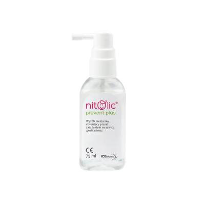 7602078 Nitolic Prevent Plus Spray Anti-Piolhos 75ml | Proteção Diária Crianças +2 Anos