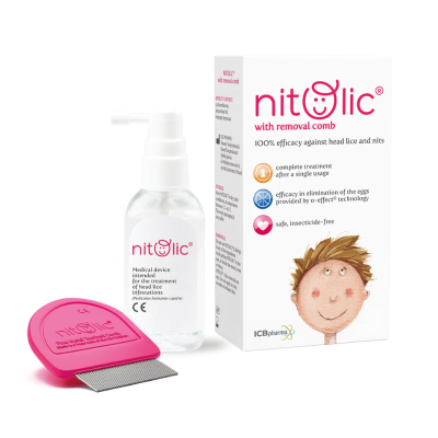 7602060 Nitolic Spray Anti-Piolhos 100ml com Pente | Tratamento Completo