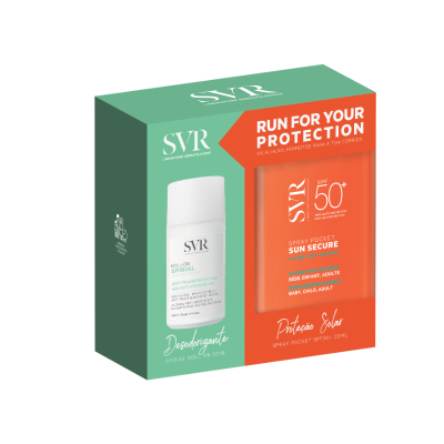 SVR Pack SPIRIAL Deo Roll-On 50ml + Sun Secure Spray Pocket SPF50+ 20ml | Preço Especial