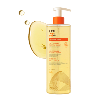 7600817 Leti AT4 Gel Banho Textura Oleosa 400ml | Higiene Pele Atópica