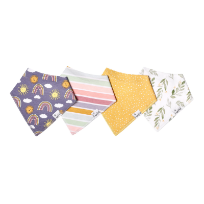1002341 Copper Pearl Bandana Bib Set Hope | Pack 4 Babetes Algodão 3-36 Meses