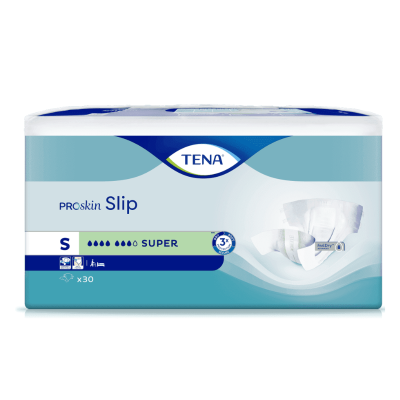 6138271 TENA Slip Fralda Super S 30 Uni. | Incontinência conforto e proteção contra perdas fortes