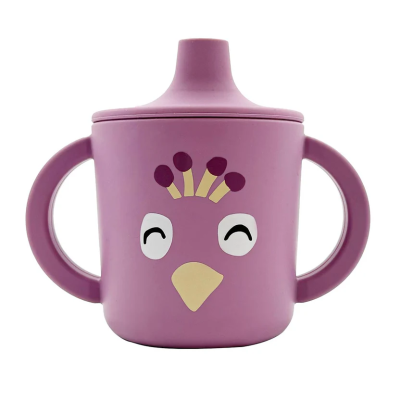 5400858964663 Trixie Copo Aprendizagem Silicone Mrs. Peacock | Antiderramamento +4M