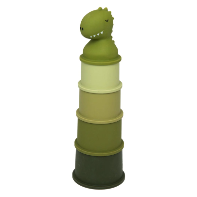 Trixie Copos Empilhar Silicone 5pcs Mr. Dino | Brinquedo Banho +10M