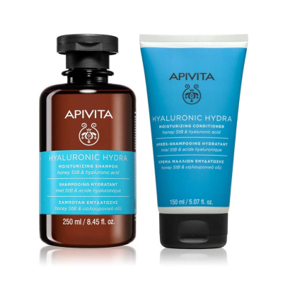 Apivita Hyaluronic Hydra Pack Champô 250ml + Condicionador 150ml | Farmácia d'Arrábida