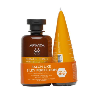 7607317 Apivita Keratin Repair Pack Champô 250ml + Condicionador 150ml