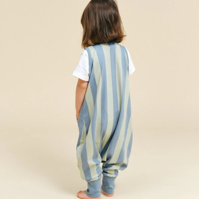 Molis&Co TOG 0.5 +1 Ano Pijama Macacão Green & Blue Stripes | Farmácia d'Arrábida