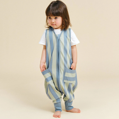 Molis&Co TOG 0.5 +1 Ano Pijama Macacão Green & Blue Stripes | Farmácia d'Arrábida