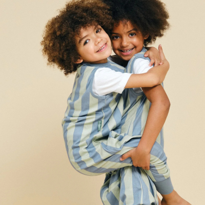 Molis&Co TOG 0.5 +1 Ano Pijama Macacão Green & Blue Stripes | Farmácia d'Arrábida