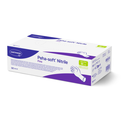 6196808 Hartmann Peha-Soft Nitrile Fino Luvas Descartáveis s/ Pó M 150 Uni. | Extremamente macias e sem látex