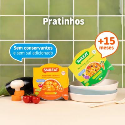 Smileat Raviolis Abóbora Tomate e Cogumelos Bio 190g +15M | Farmácia d'Arrábida
