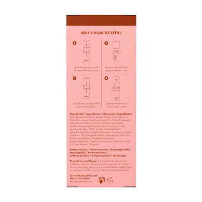 WILD Deo Roll-On Caixa+Recarga Corações Âmbar e Ágar 50ml | Farmácia d'Arrábida