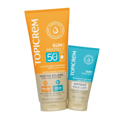 3700281705379 Topicrem Sun Protect Pack Leite Solar SPF50+ 200ml + Oferta 50ml Gel After Sun