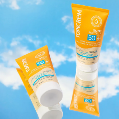 Topicrem Sun Protect Creme Rosto Mousse Matificante SPF50 50ml | Farmácia d'Arrábida