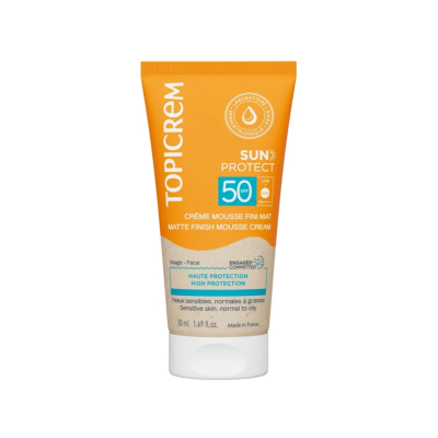 3700281705911 Topicrem Sun Protect Creme Mousse Matificante SPF50 50ml | Rosto
